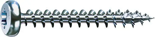 Produktbild: SPAX Universalschraube, 4,0 x 40 mm, 200 Stück, T-STAR plus, Halbrundkopf, Vollgewinde, 4CUT, WIROX A9J, 0201010400403, Blank Verzinkt