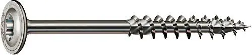 Produktbild: SPAX Holzbauschraube aus Edelstahl rostfrei A2, 8,0 x 160 mm, 50 Stück, T-STAR plus, Tellerkopf, Teilgewinde, 4CUT, 0257000801605