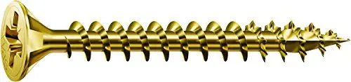 Produktbild: SPAX Universalschraube, 2,0 x 10 mm, 1000 Stück, Kreuzschlitz Z1, Senkkopf, Vollgewinde, 4CUT, YELLOX A2L, gelb verzinkt, 1081020200105