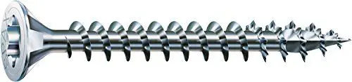 Produktbild: SPAX Universalschraube, 5,0 x 70 mm, 200 Stück, T-STAR plus, Senkkopf, Vollgewinde, 4CUT, WIROX A3J, blank verzinkt, 1191010500705