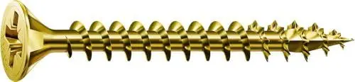 Produktbild: SPAX Universalschraube, 3,5 x 50 mm, 500 Stück, Kreuzschlitz Z2, Senkkopf, Vollgewinde, 4CUT, YELLOX A2L, 1081020350505