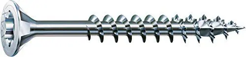 Produktbild: SPAX Universalschraube, 5,0 x 80 mm, 200 Stück, T-STAR plus, Senkkopf, Teilgewinde, 4CUT, WIROX A3J, blank verzinkt, 0191010500805