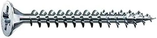 Produktbild: SPAX Universalschraube, 5,0 x 80 mm, 200 Stück, Kreuzschlitz Z2, Senkkopf, Vollgewinde, 4CUT, WIROX A3J, 1081010500805