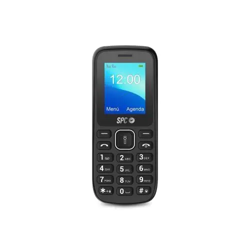 Produktbild: SPC Talk - Mobiltelefon einfach zu bedienen, 4,6-cm-Display (1,8 Zoll), großer 800-mAh-Akku, FM-Radio, Dual-SIM, Taschenlampe und Rückkamera, Schwarz