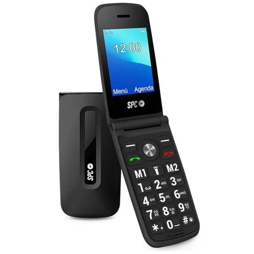 Produktbild: SPC Titan - Klapphandy für ältere Menschen, Große Tasten, einfach zu bedienen, Intelligentes Klingelzeichen und Benachrichtigungen, Fernkonfiguration, 2 Tasten für direkten Speicher, USB-C, Schwarz