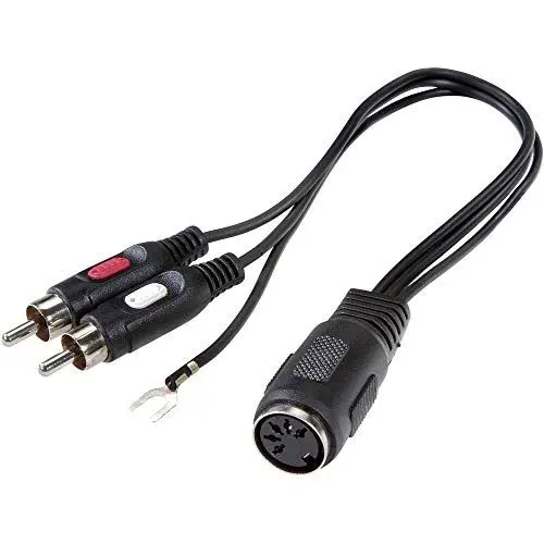 Produktbild: SpeaKa Professional SP-7869832 Cinch/DIN-Anschluss Audio Y-Adapter (1x DIN-Buchse 5pol. - 2X Cinch
