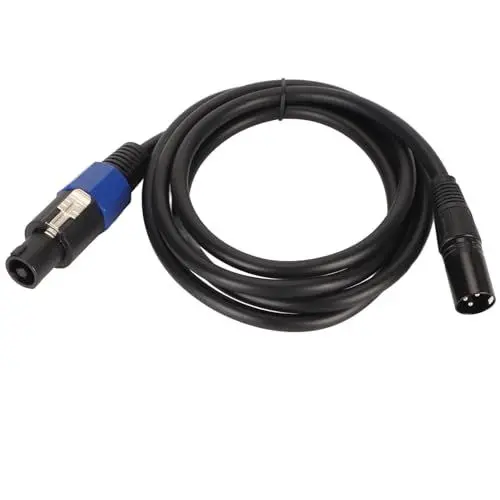 Produktbild: Speakon-auf-XLR-Kabel, Audio-Buchse, Speakon-Stecker auf 3-poligen XLR-Stecker, Mikrofon-Verlängerungskabel mit Drehverschluss für Verstärker, DJ, PA, Bühne, 1,9 M