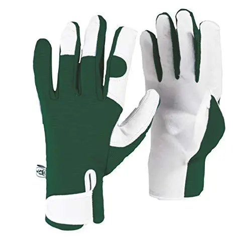 Produktbild: Spear & Jackson GNLGLOVESKEW Kew Gardens Kollektion Palm Lederhandschuhe, grün, groß
