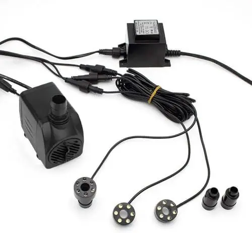 Produktbild: Forever Speed Springbrunnenpumpe mit LED-Ring, 3 x Weiß, LED-Beleuchtung, 1500 l/h