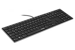Produktbild: SPEEDLINK Riva Scissor – edles Metall Gehäuse, leise Tastatur flache Tasten, PC Tastatur mit Kabel USB, langlebige Scissor-Switches, kabelgebunden, deutsches Layout QWERTZ, schwarz