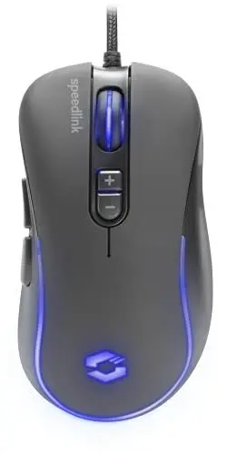 Produktbild: Speedlink ASSERO Gaming Mouse – mit 5 Tasten und 2 dpi-Schaltern, mehrfarbige Beleuchtung, schwarz