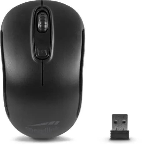 Produktbild: Speedlink CEPTICA Mouse Wireless - kleine Maus ohne Kabel, PC Maus kabellos für Notebook und Laptop, leicht, 2.4G USB Nano-Empfänger, dpi-Schalter bis 1600 dpi, schwarz