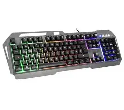 Produktbild: Speedlink LUNERA Rainbow Gaming Keyboard - PC Gaming Tastatur kabelgebunden, RGB Beleuchtung mit 5 Beleuchtungsmodi, Metall Oberfläche, tauschbare WASD-Tasten, DE-Layout, schwarz