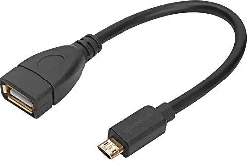 Produktbild: Speedlink Mikro USB auf USB 2.0 OTG Adapter HQ - vergoldete Kontakte, bis zu 480 Mbit/s, schwarz