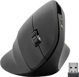 Produktbild: Speedlink PIAVO Ergonomic Vertical Mouse wireless - vertikale ergonomische Maus kabellos, 5-Tasten Maus ohne Kabel, Rechtshänder, bis 1600dpi, Windows, Mac, gummierte Oberfläche, schwarz