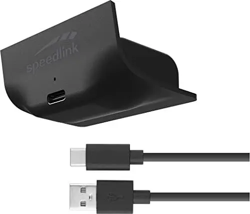 Produktbild: Speedlink PULSE X Play & Charge Kit - Xbox Controller Akku mit Befestigung für Xbox Series X/S Controller, 1000mAh für zusätzliche 8 Stunden Spielzeit, 3 Meter Kabel, schwarz