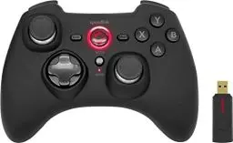 Produktbild: Speedlink RAIT Gamepad Wireless – kabelloser Controller mit Vibrationsfunktion, für PC/PS3/Switch, schwarz