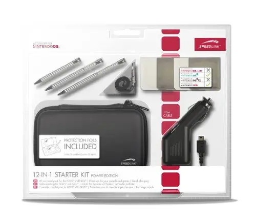 Produktbild: Speedlink Starter Kit 10-In-1 für Nintendo N3DS/NDSi (Tasche, Touch Pens, KFZ-Ladegerät, Schutzfolie, Spielhüllen, Mikrofasertuch uvm.) schwarz