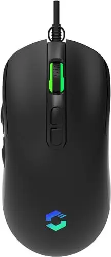 Produktbild: Speedlink TAUROX Gaming Maus mit Kabel - konfigurierbare RGB Beleuchtung, 5 programmierbare Tasten, zwei DPI-Schalter bis 7.200 dpi, kabelgebunden, stoffummanteltes Kabel, schwarz