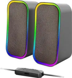 Produktbild: Speedlink Token Gaming PC Lautsprecher Bluetooth - RGB Gaming Lautsprecher, 3,5mm AUX Klinke oder Bluetooth Verbindung, 6 Beleuchtungsmodi, 12W, schwarz