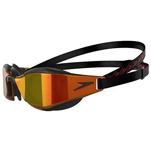 Produktbild: Speedo Unisex Erwachsene Fastskin Hyper Elite Schwimmbrille | Wettkampfschwimmbrille | Performance| Training| Hydrodynamisch Schwimmbrille, Schwarz/Dragon Fire/Gold, Einheitsgröße
