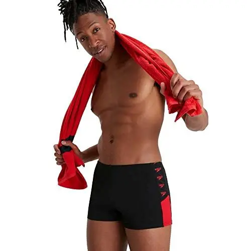 Produktbild: Speedo Herren Boom Logo Splice Aquashort, Schwarz/Rot, 3