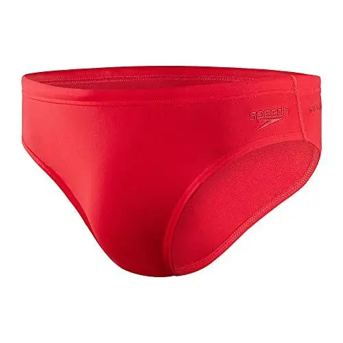 Produktbild: Speedo Men's Essential Eco Endurance+ 7cm Swimming Briefs| Chlorine Resistant | Recycled Fabric | Swim Fitness | Training | Holiday| Speedos, Fed Red, 32