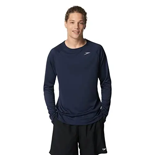 Produktbild: Speedo Herren Uv Swim Langarm Fitness Rashguard Rash Guard Shirt, Peacoat, Large