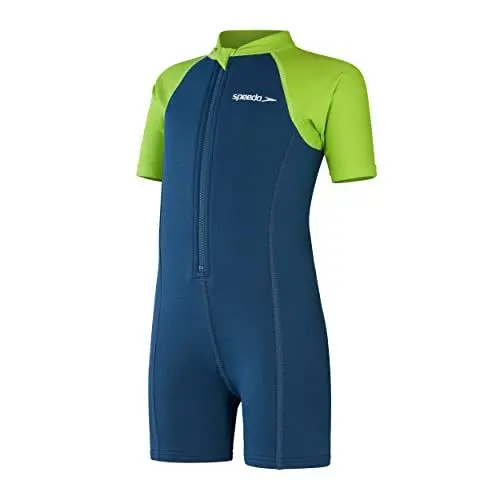 Produktbild: Speedo Jungen Learn to Swim Essential Wetsuit Badeanzug, Harmony Blau/Grün Lizard, 6-9 M