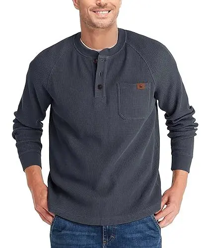 Produktbild: SPEEDRUN Henley Shirt Herren Langarm T-Shirts Männer Freizeithemden für Herren Business Pullover Casual Basic Regular Fit Sommerhemd Einfarbig Herbst