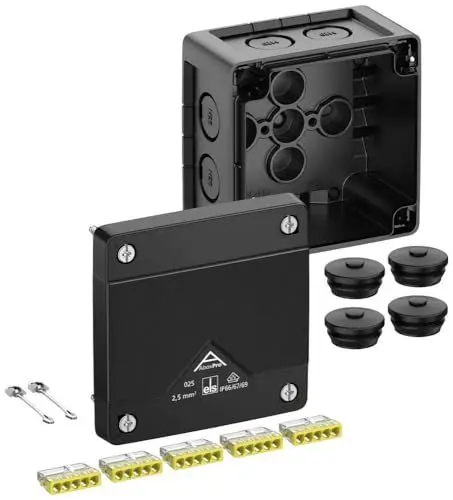 Produktbild: Spelsberg 40202001 Abzweigkasten (L x B x H) 92 x 92 x 60mm Schwarz IP66, IP67, IP69 1St.