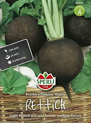 Produktbild: Sperli 82330 Gemüsesamen Rettich Runder Schwarzer Winter, grün