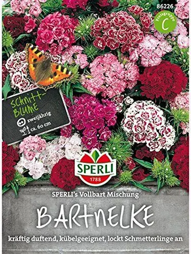 Produktbild: Sperli Blumensamen Bartnelken Vollbart Mischung, grün