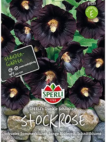 Produktbild: Sperli Blumensamen Stockrosen Dunkle Schönheit, grün