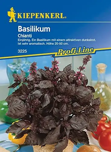 Produktbild: Sperli Gemüsesamen Basilikum Chianti rotblättrig, einjährig, grün
