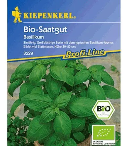 Produktbild: Sperli Gemüsesamen Bio-Basilikum Genoveser, grün