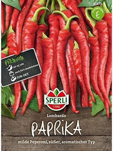 Produktbild: Sperli Gemüsesamen Paprika Lombardo, grün
