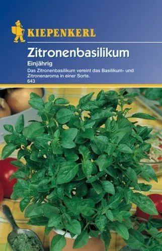 Produktbild: Sperli Gemüsesamen Zitronenbasilikum einjährig, grün