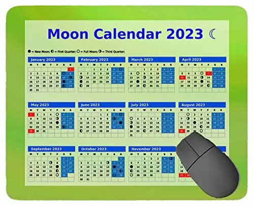 Produktbild: Spezielles Design 2023 Kalender Mauspad, leichte Linie Multi-farbige Desktop-Notebook-Mausmatte für das Arbeiten und Spielen