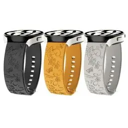 Produktbild: SPGUARD 3 Stück Ersatzarmband für Samsung Galaxy Watch 6 40mm 44mm/Galaxy Watch 6 Classic 43mm 47mm Armband, Silikon Sport Armbänder für Galaxy Watch 5/4 40mm 44mm/5 Pro 45mm/Watch 4 Classic 42mm 46mm