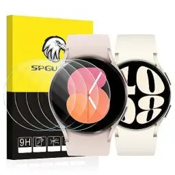 Produktbild: SPGUARD 4-Stück Schutzfolie für Samsung Galaxy Watch 6/5/4 40mm Displayschutzfolie, Anti-Kratzen Hohe Klar Glas Displayschutzfolie Zubehör für Galaxy Watch 6/ 5/ Folie