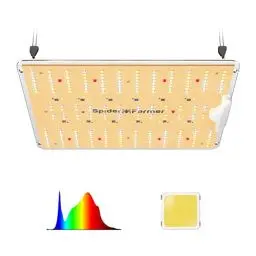 Produktbild: Spider Farmer LED Grow Lampe SF1000D LED Vollspektrum Pflanzenlampe mit Samsung LM301B Dioden 100W Abdeckung 60x60cm Grow Light Wachstumslampe für Growzelt Zimmerpflanzen Gemüse Blume