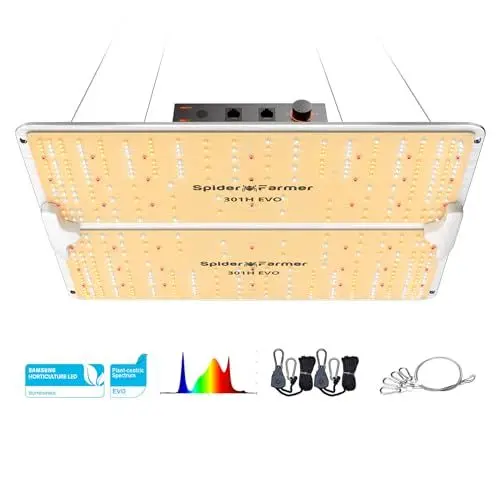 Produktbild: Spider Farmer SF2000Pro LED Grow Light mit Samsung LM301H EVO Dioden & Dimmbar Daisy Chain 200W LED Pflanzenlampe Vollspektrum Pflanzenlicht für Zimmerpflanzen Gemüse Blume