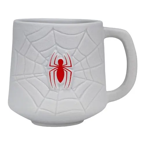 Produktbild: Spiderman Netz-Becher - Offiziell lizenziertes Marvel-Keramiktasse, neuartiges Geschenk für Spidey-Fans, Disney Merchandise, 450 ml (15 fl oz)