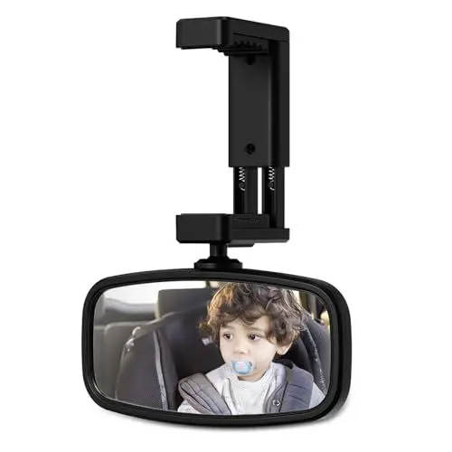 Produktbild: Spiegel Auto Baby Rückbank 360° Drehbar, Autospiegel Baby Rücksitz mit Federklemme, Hergestellt aus ABS, Rücksitzspiegel für Babys für Die Meisten Fahrzeuge Geeignet