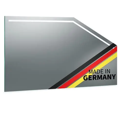 Produktbild: Spiegel ID Modena: LED Badspiegel mit Dachschräge 50x200cm (Breite x Höhe) - nach Wunsch anpassen - Made in Germany - Beleuchtung: Oben - Lichtfarbe: warmweiß