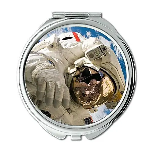 Produktbild: Spiegel, Mausefalle Flasche Erde, Erde Blue Planet Globus Planet Space Universe0 Schminkspiegel, Taschenspiegel, tragbarer Spiegel