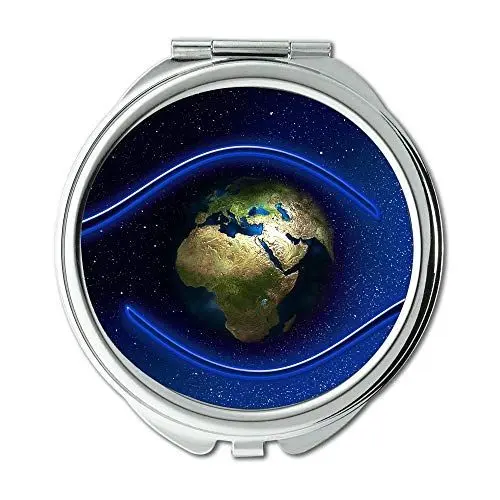 Produktbild: Spiegel, Mausefalle Flasche Erde, Hände Schutz Schützen Globe Earth World Gott Schminkspiegel, Taschenspiegel, tragbare Spiegel