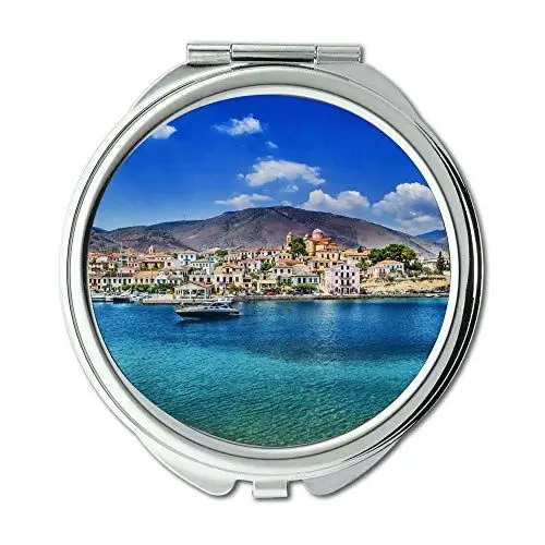 Produktbild: YENDOSTEEN Spiegel, Travel Mirror, Bay Beach blau, Taschenspiegel, tragbarer Spiegel