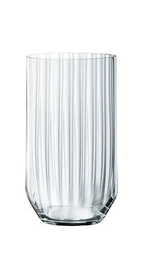 Produktbild: Spiegelau Longdrinkgläser 445 ml, 4 Stück, Linear, 4940179, Cocktailgläser aus Kristallglas, Trinkgläser spülmaschinenfest